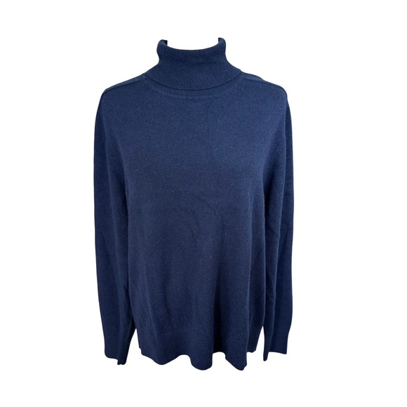 Quince NWT SZ XL True Navy Mongolian Cashmere Turtleneck Sweater   Soft Warm - Picture 3 of 12